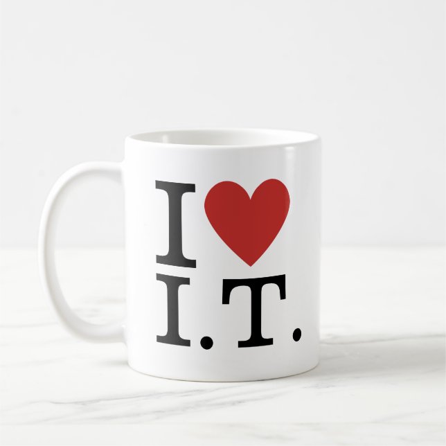 I ❤️ Love I.T. - Information Tech Dept. MUG (Left)