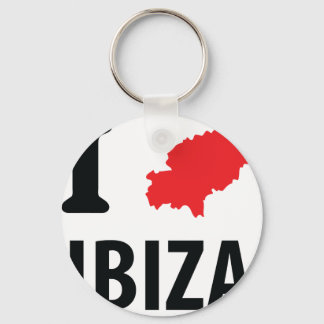 I love Ibiza contour icon Keychain
