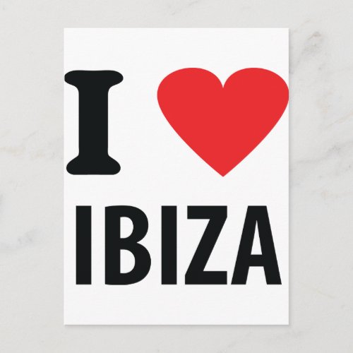 I love Ibiza icon Postcard