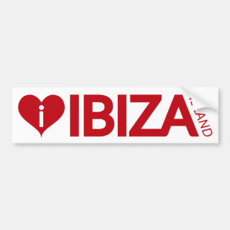 i Love Ibiza Island bumper sticker