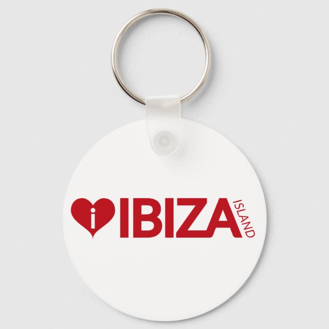 i Love Ibiza Island Original Authentic souvenirs. Keychain (Front)