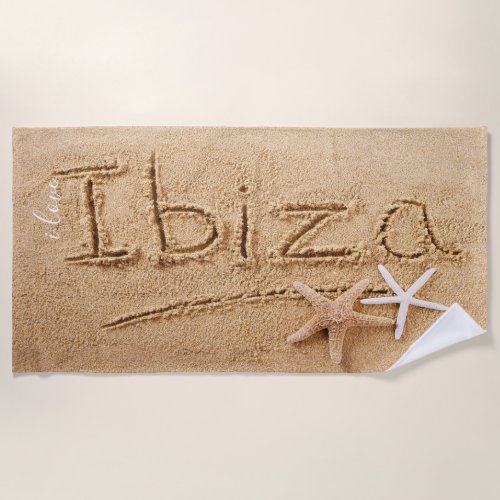 I Love Ibiza Summer Custom Beach Towel