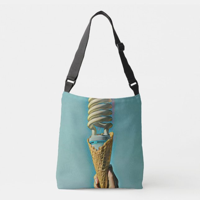 I love ice cream artwork crossbody bag (Front)