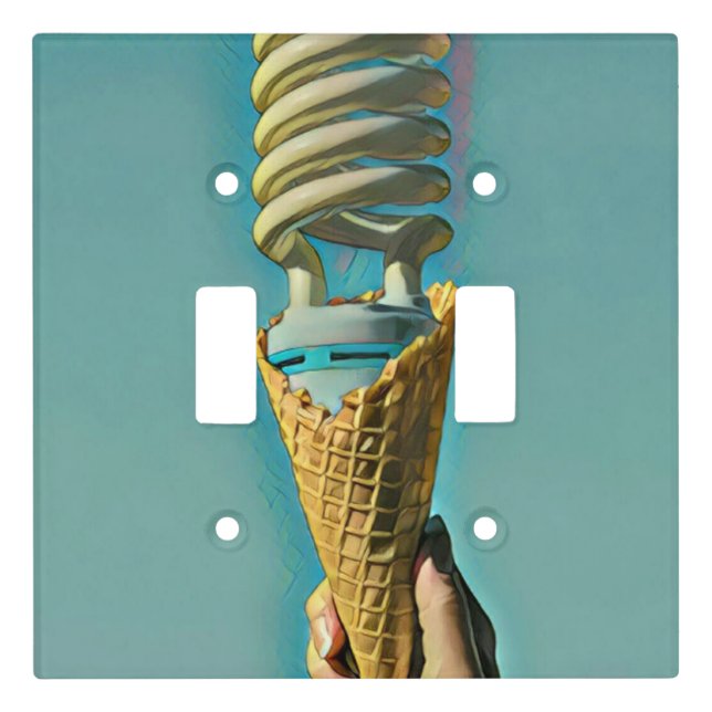 I love ice cream artwork light switch cover (Front)