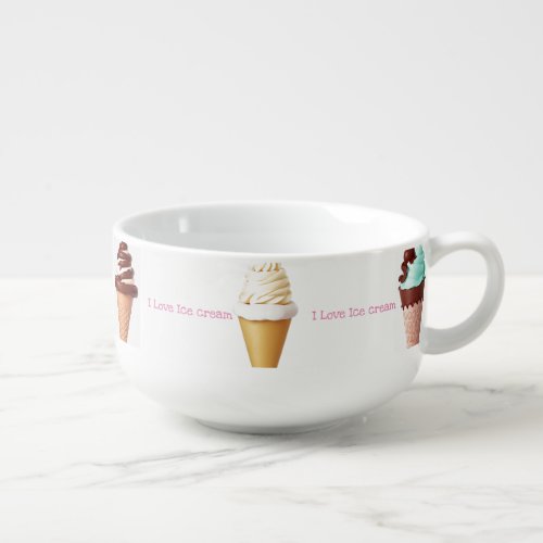 I love ice cream bowl with images