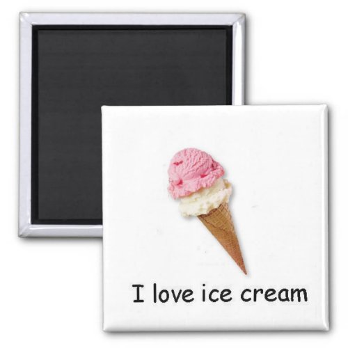 I love ice cream Double Dip Cone Magnet