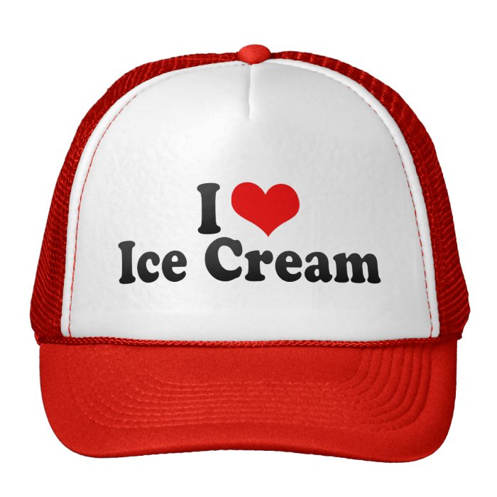 I Love Ice Cream Mesh Hat