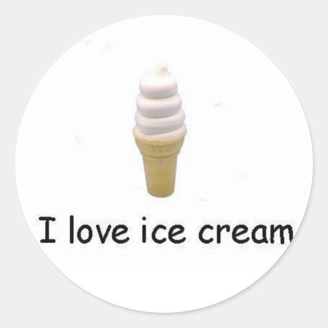 I love ice cream Vanilla Twist Sticker (Front)