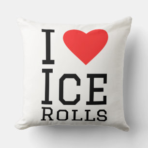 I love ice rolls throw pillow