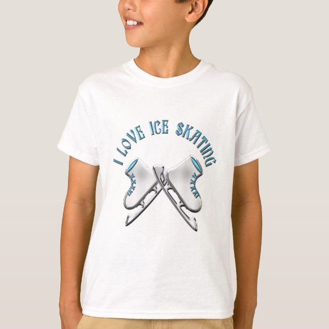 I Love Ice Skating T-Shirt (Front)