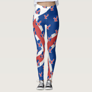 I Love Iceland Icelandic Flag Colors Funny Leggings