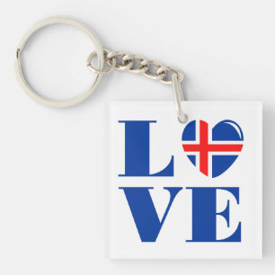I love Iceland Keychain