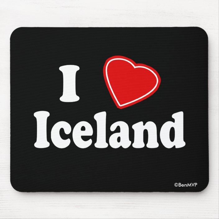 I Love Iceland Mousepad