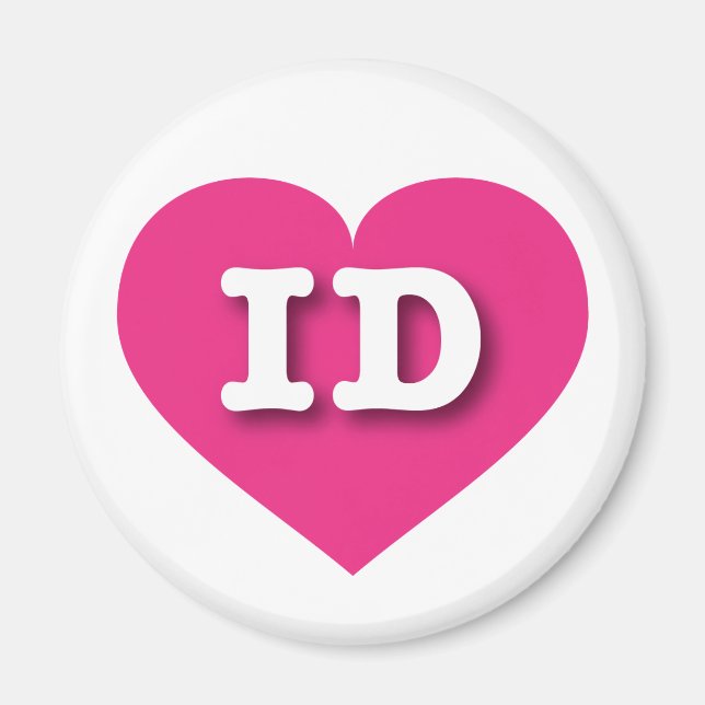 I love Idaho - ID hot pink heart Magnet (Front)