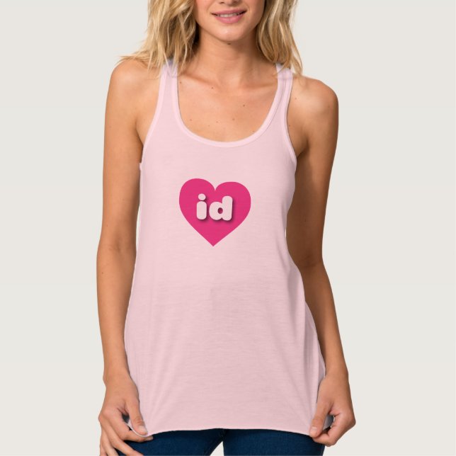 I love Idaho - id hot pink heart  Tank Top (Front)