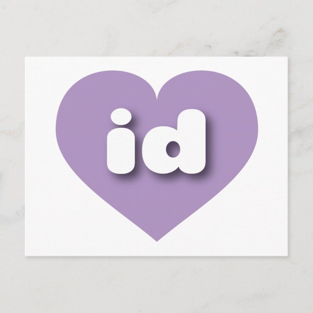 I love Idaho - id lavender heart  Postcard (Front)
