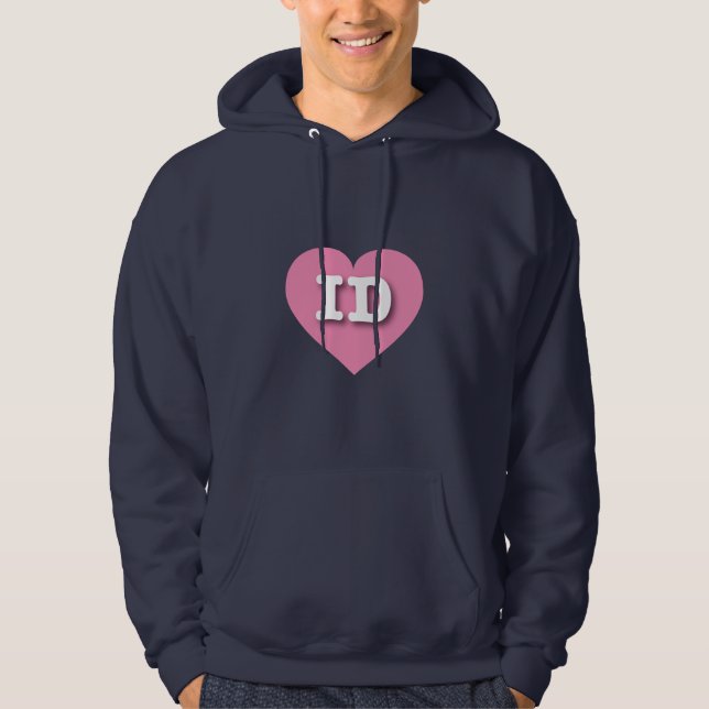 I love Idaho - ID pink heart Hoodie (Front)