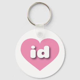 I love Idaho - id pink heart Keychain
