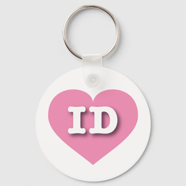 I love Idaho - ID pink heart Keychain (Front)