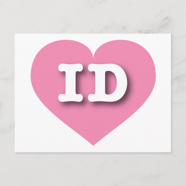 I love Idaho - ID pink heart Postcard (Front)