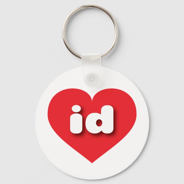 I love Idaho - id red heart  Keychain (Front)