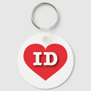 I love Idaho - ID red heart Keychain