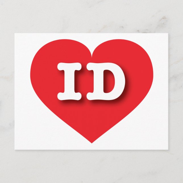 I love Idaho - ID red heart Postcard (Front)