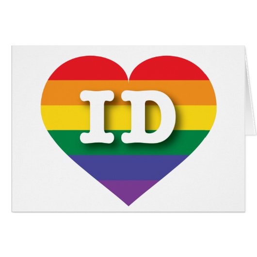 I Love Idaho Rainbow Heart (Front Horizontal)