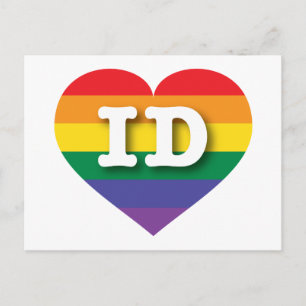 I Love Idaho Rainbow Heart Postcard