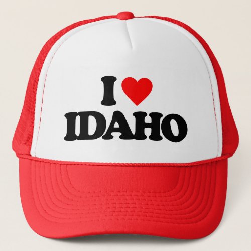 I LOVE IDAHO TRUCKER HAT