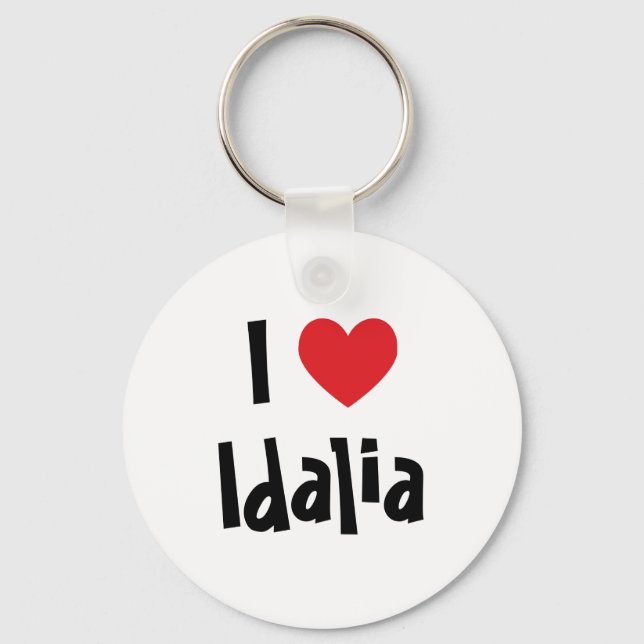 I Love Idalia Keychain (Front)