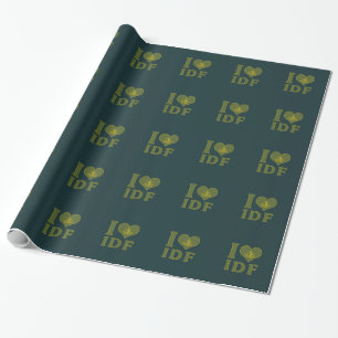 I Love IDF - Israel Defense Forces Wrapping Paper