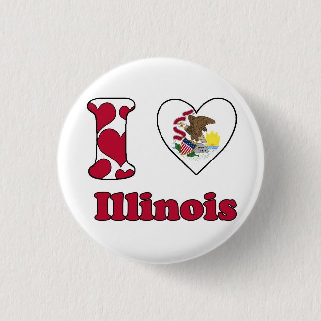 I love Illinois Button (Front)