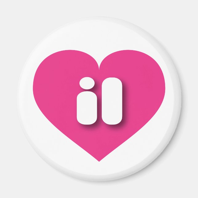 I love Illinois - il hot pink heart  Magnet (Front)