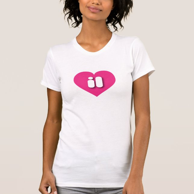 I love Illinois - il hot pink heart  T-Shirt (Front)