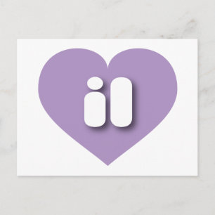 I love Illinois - il lavender heart Postcard