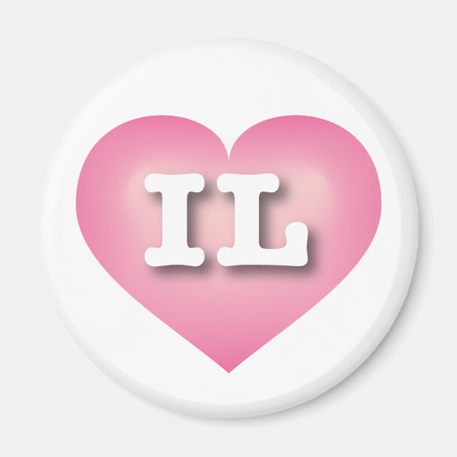 I love Illinois - IL pink fade heart Magnet (Front)