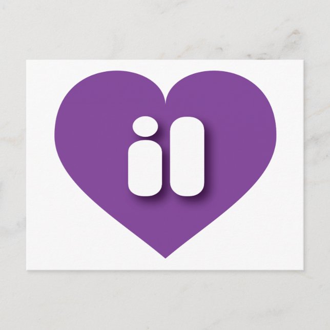 I love Illinois - il purple heart Postcard (Front)