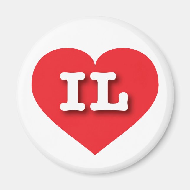 I love Illinois - IL red heart Magnet (Front)