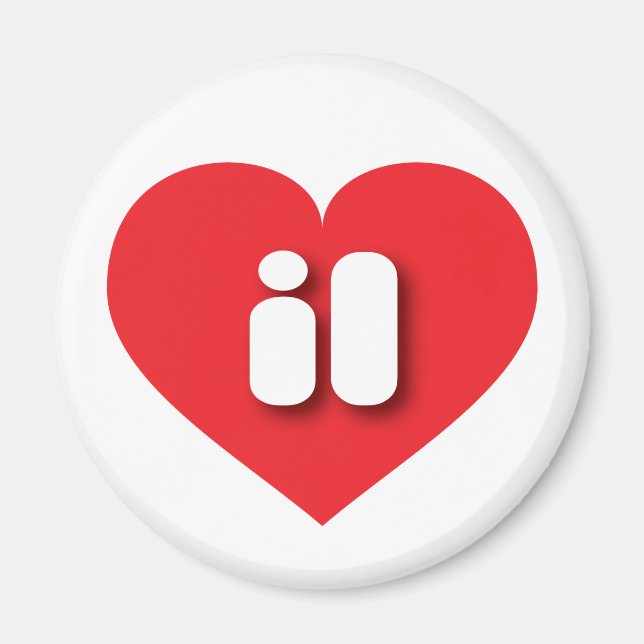 I love Illinois - il red heart Magnet (Front)