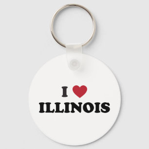 I Love Illinois Keychain