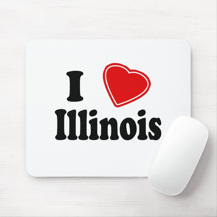 I Love Illinois Mouse Pad