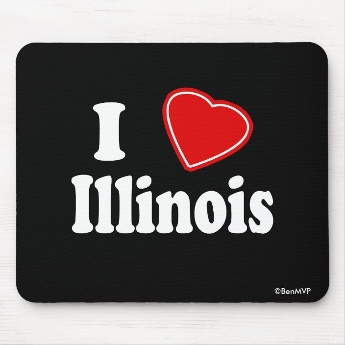 I Love Illinois Mousepad