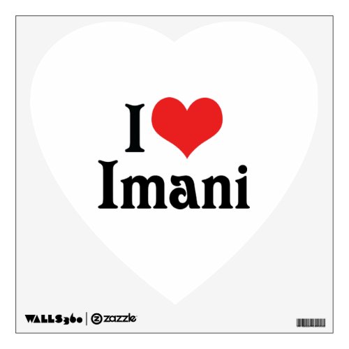 I Love Imani Wall Sticker
