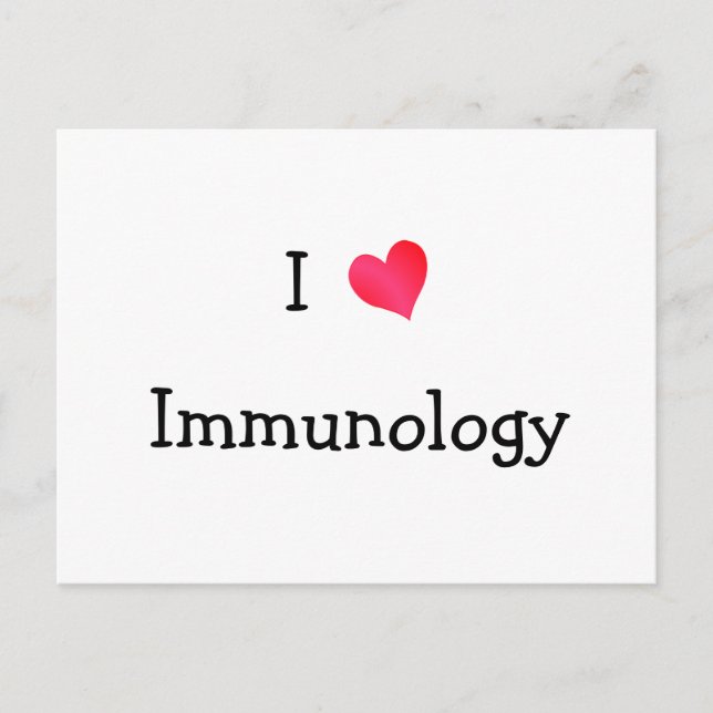 I Love Immunology Postcard (Front)
