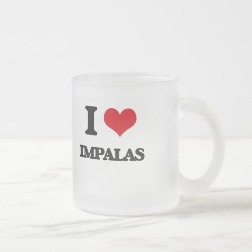 I love Impalas Frosted Glass Coffee Mug