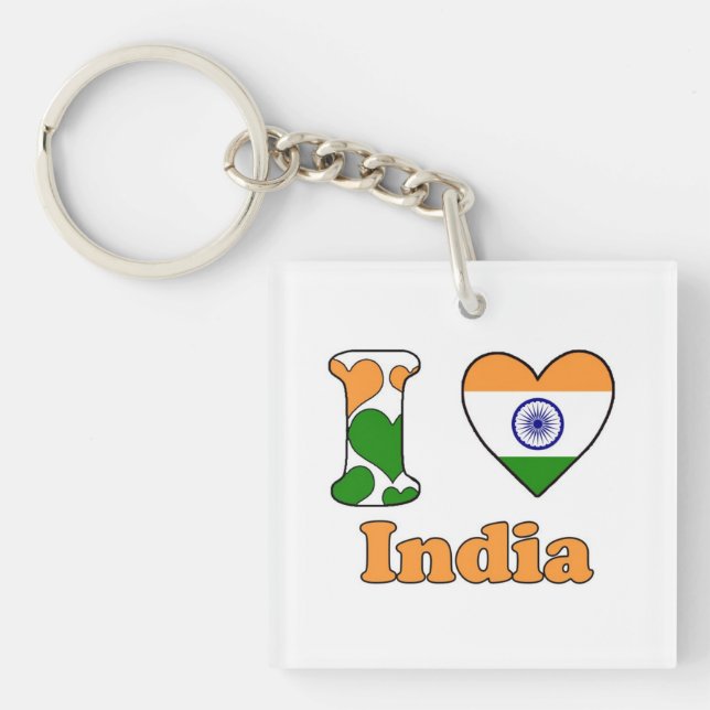 I love India Keychain (Front)