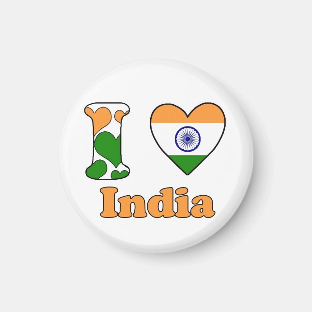 I love India magnet (Front)