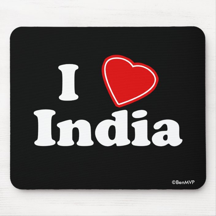 I Love India Mousepad