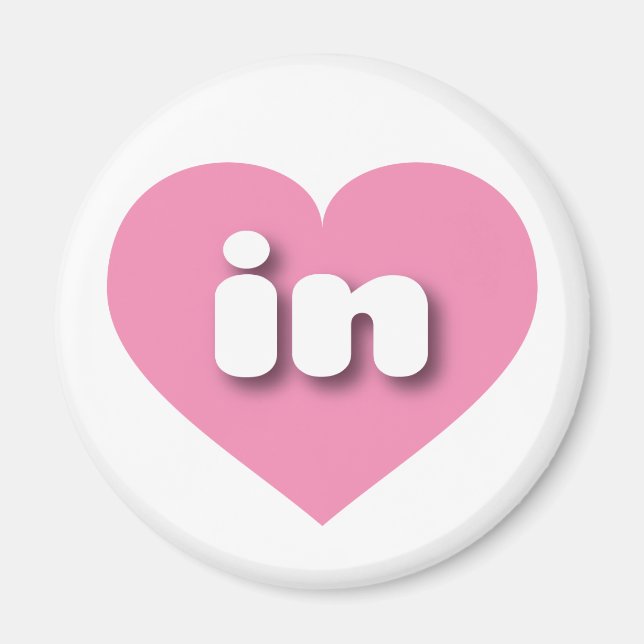 I love Indiana - in pink heart Magnet (Front)